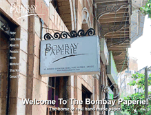 Tablet Screenshot of bombaypaperie.com